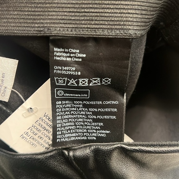 Divided H&M womens Faux Leather Leggings | Size 4 - Picture 4 of 4